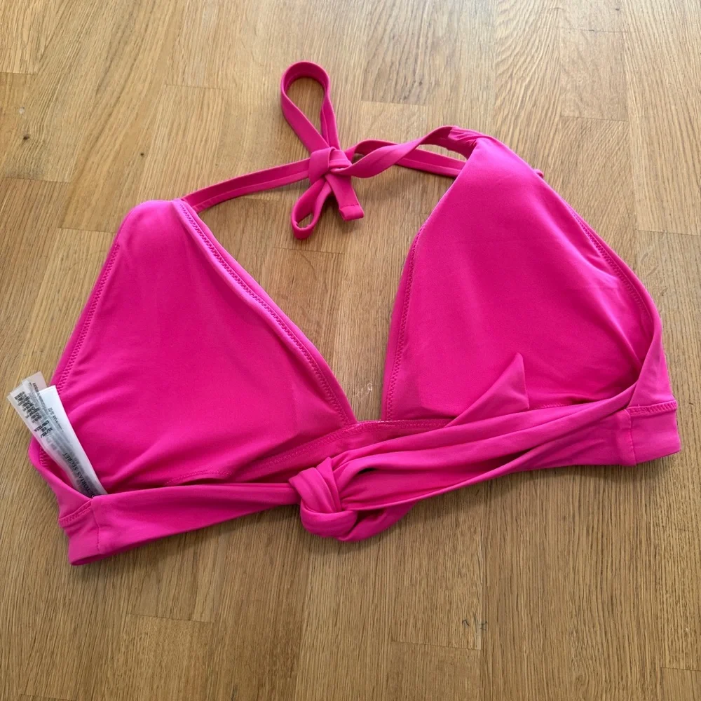 Victoria's Secret XL Bright Pink Triangle Bikini Top - Picture 2 of 7
